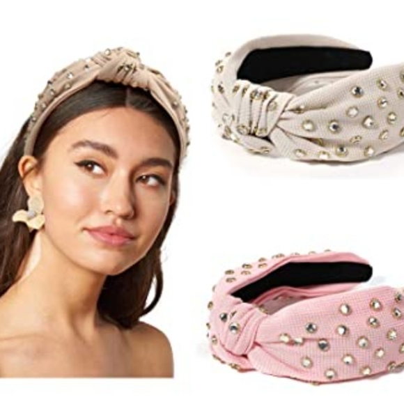 Accessories - Fashion hairband Knotted Headbands for Women Hair Twist Rhinestone Top Knot ...